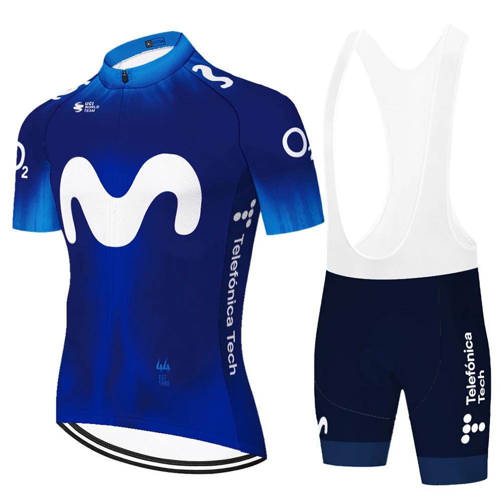 BlacK movistar Cycling Clothing Bike jersey Quick Dry completo ciclismo estivo Cycling Jersey 12D bike shorts