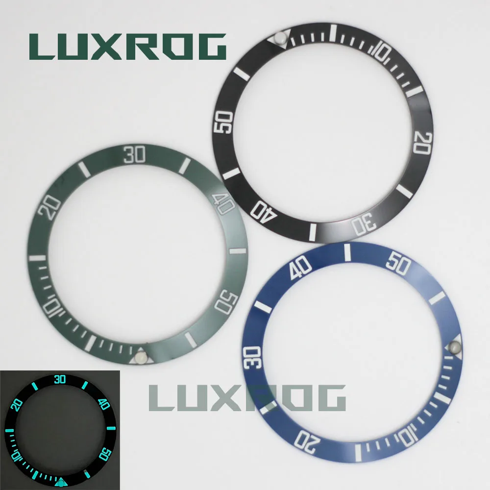 

38mm BGW9 Luminous Ceramic Bezel Insert Fit 40mm Watch Case Black Blue Green Ring For Seiko Rlx Submarine Gmt Skx007 Seahorse