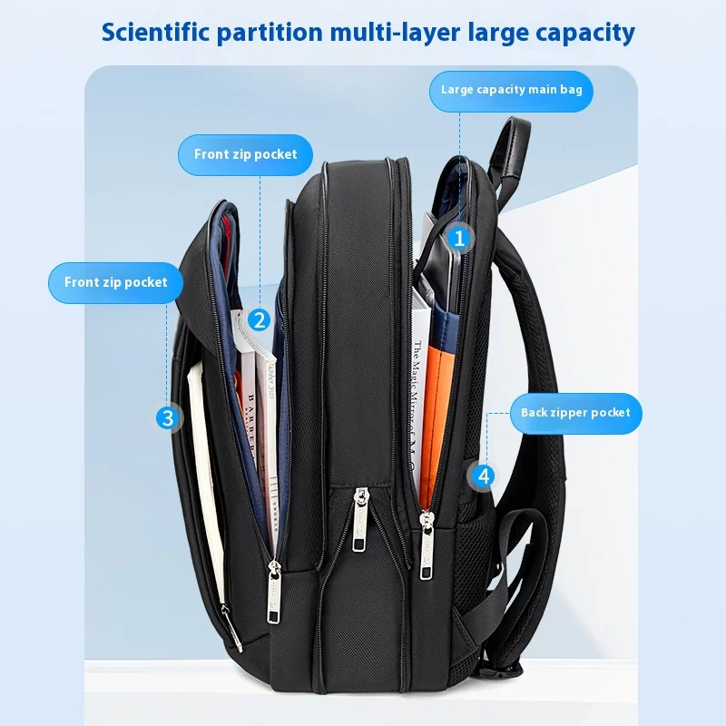 Men's Multi-functional Travel Backpack with Expansion
