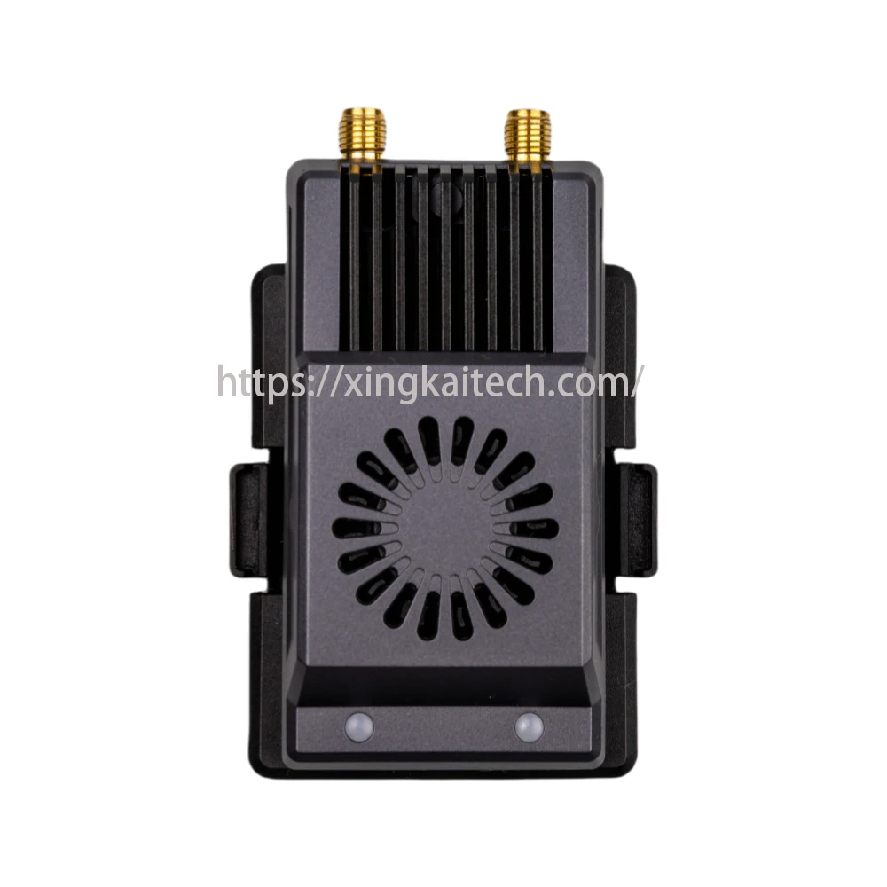Côté du module émetteur ELRS Gemini TX 2.4G/915M double bande 1000mW pour radio FPV, avec fentes de ventilation.