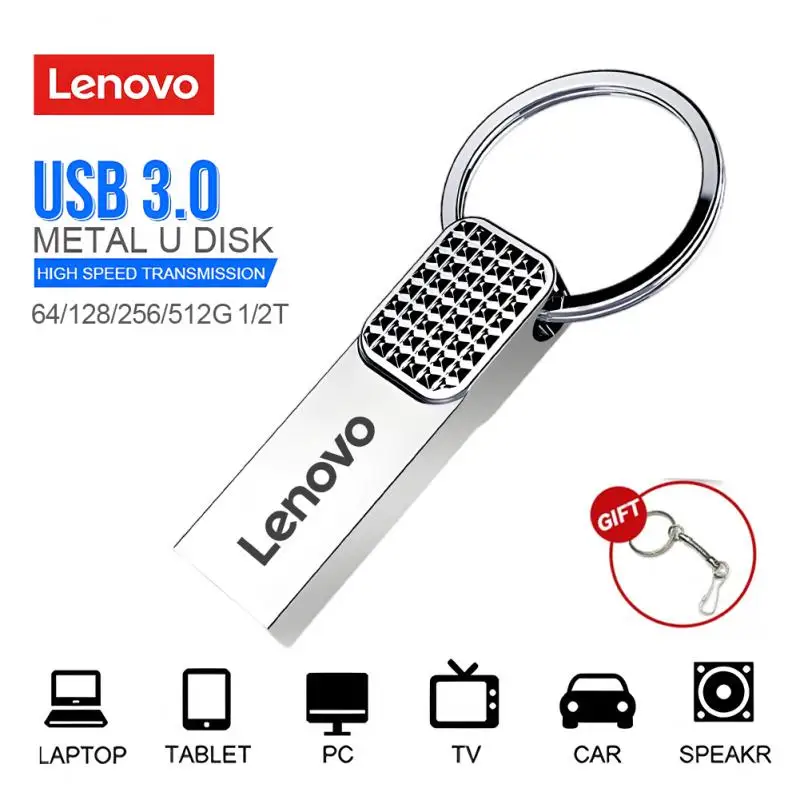 Lenovo Usb 3.0 Flash Drive 128Gb 256Gb 2Tb Hihg Speed Pen Drive 1Tb Pendrive 128G Memory Stick Impermeabile Pen Drive Flash U Disk