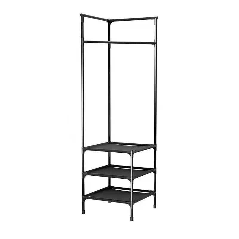 

Minimalist Portable Clothes Rack Metal Black Hanging Clothes Rack Organizer Storage Tendedero De Ropa Furniture Bedroom