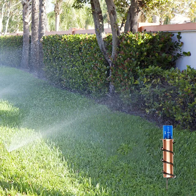 Spirális Esőmérő Réz Kültéri Kerti Pluviométer Úszó Csapadékmérési Eszköz - Image 4