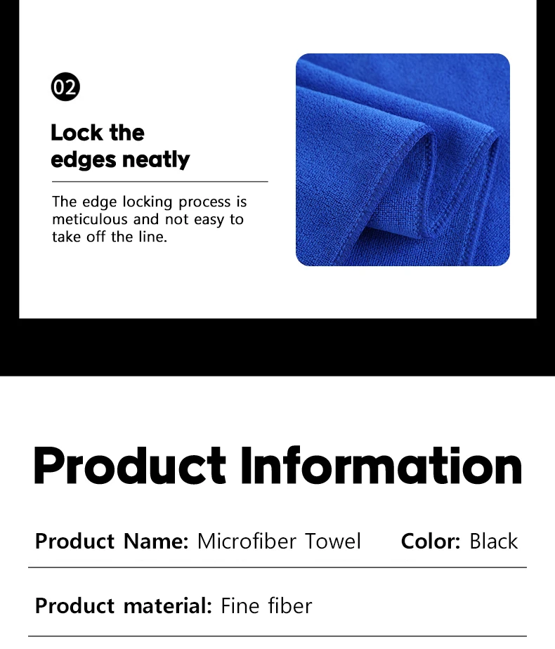 Description Picture 6 of item2Pc Gray Quick-drying Towel Microfiber Face Towel Cleaning Multi-purpose Towel for Home Kitchen Car Wash