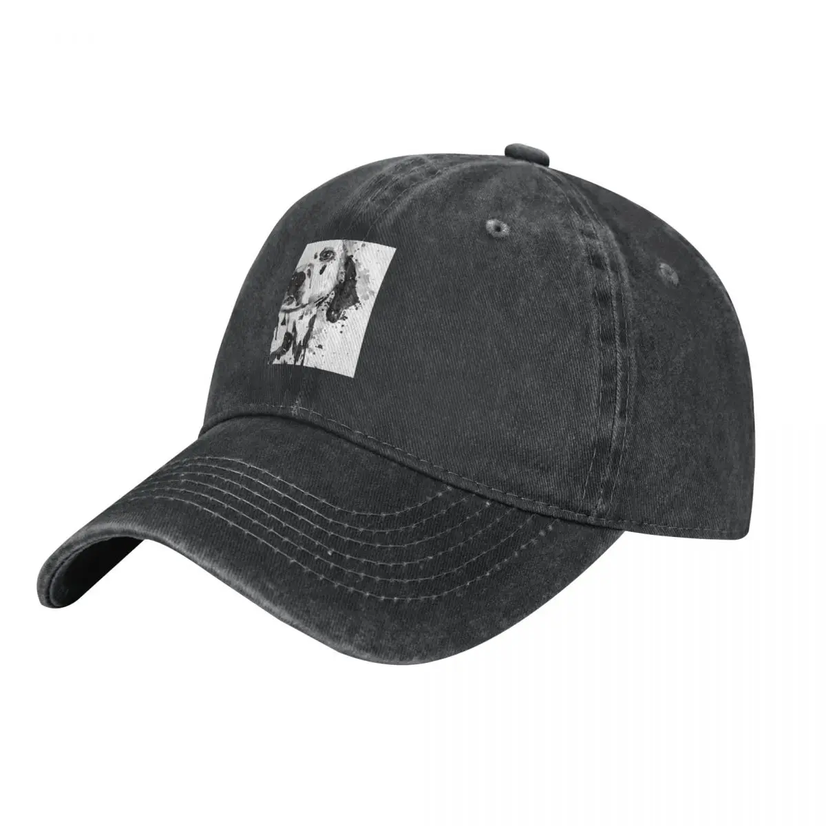 

Black And White Half Faced Dalmatian Dog Cowboy Hat Dropshipping Thermal Visor Christmas Hat Women's Hats Men's