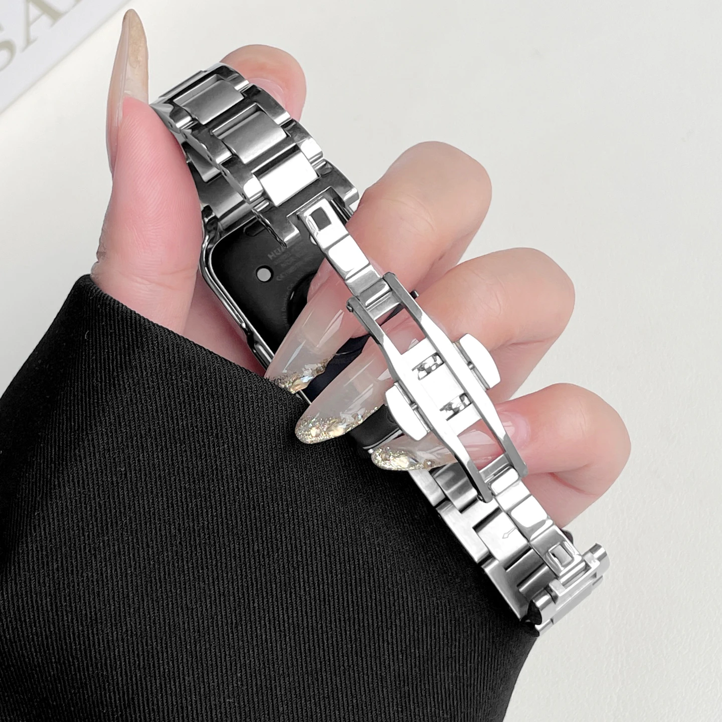 Graceful Metal Stainless Steel Watchband Replacement Bracelet