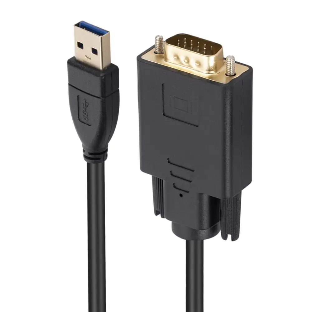 USB To VGA Adapter Cable Compatible for Windows 11/10/8/7 USB 3.0 To VGA Male 1080P Monitor Display Video Adapter/Converter Cord
