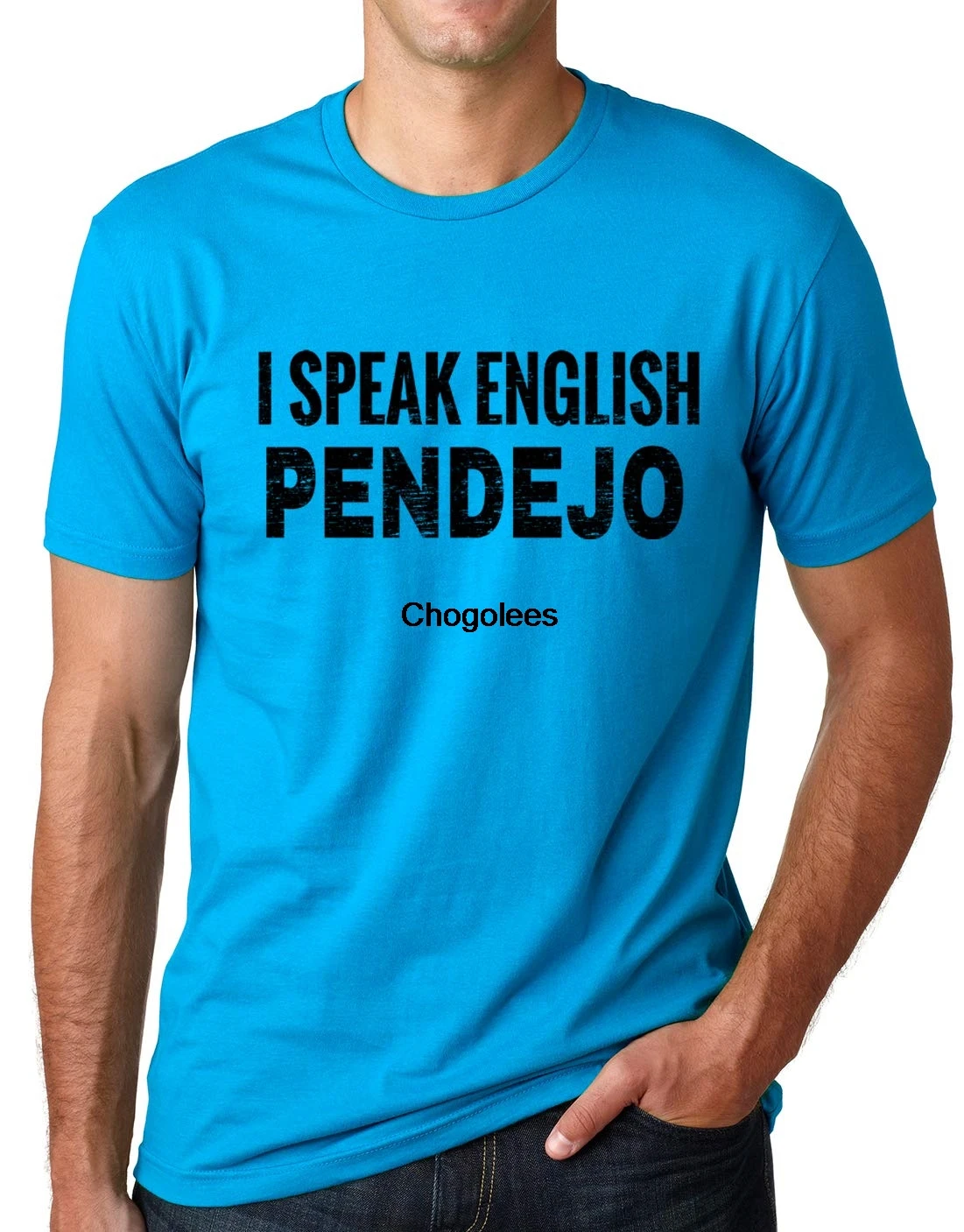Camiseta divertida de "Think Out Loud Apparel" I Speak inglés Pendejo