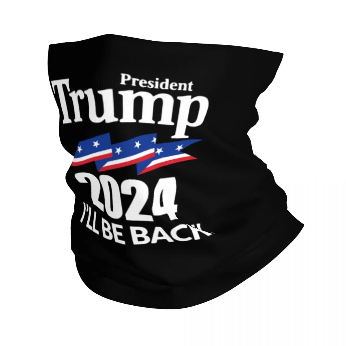 

Флаг США Президент Трамп 2024 я буду назад шею гетры для женщин мужчин ветрозащитный Зимняя бандана шарф для езды на велосипеде