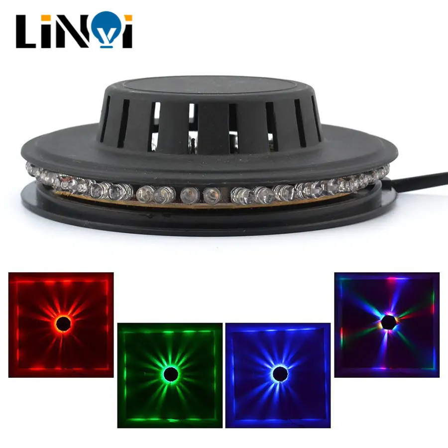Hot Mini 48 LEDs 8W RGB Sunflower Laser Projector Lighting Disco Wall Stage Light Bar DJ Sound Background Christmas Party Lamp