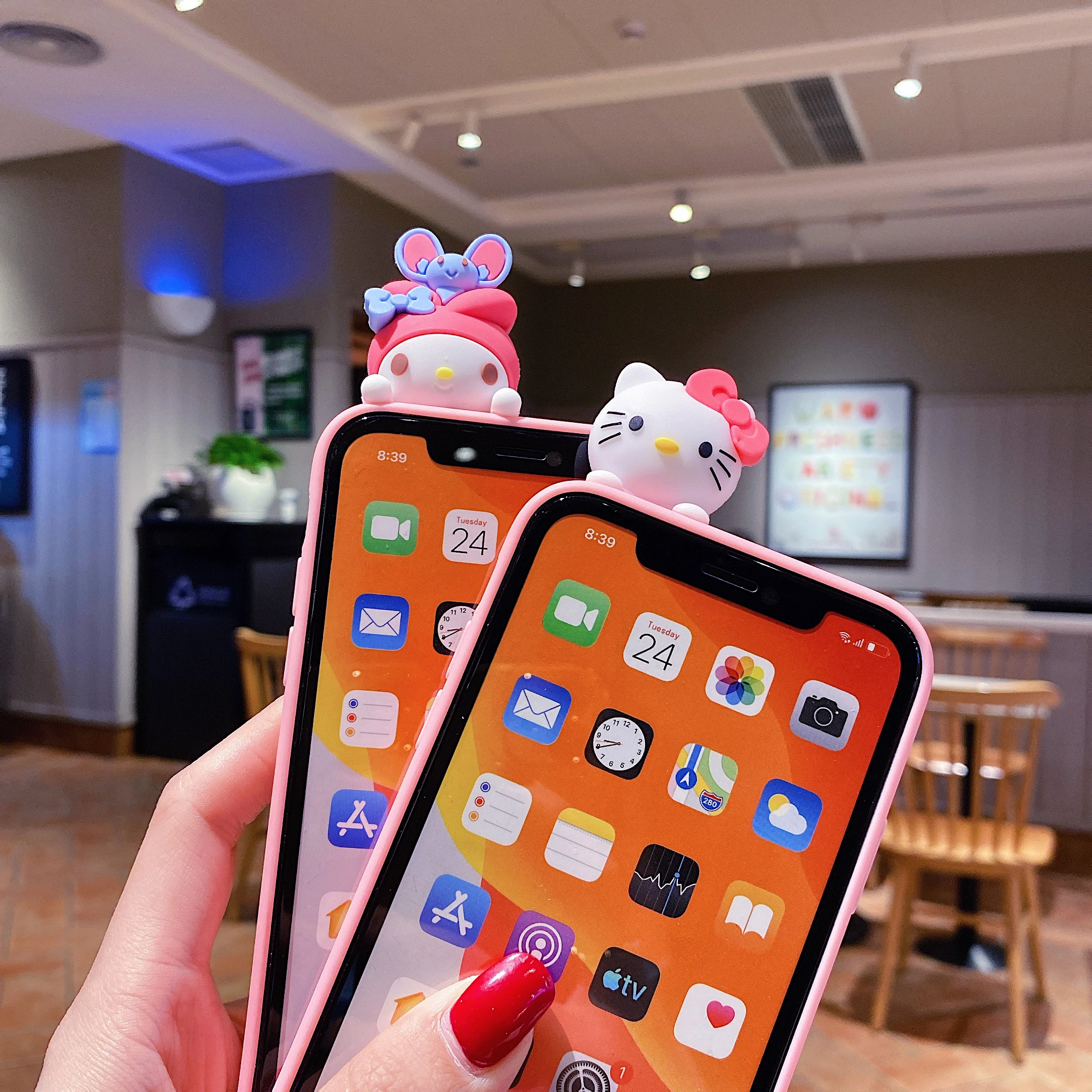 Adorable Sanrio 3D Kitty Melody Phone Holder Case with Lanyard