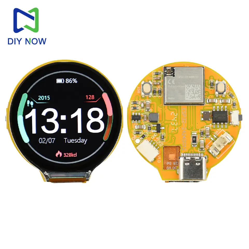 ESP32-C3 1.28-inch Round Touchscreen 240x240 IPS GC9A01 LVGL Development Board WiFi BLE for Arduino Automotive IoT DIY Devices image 3