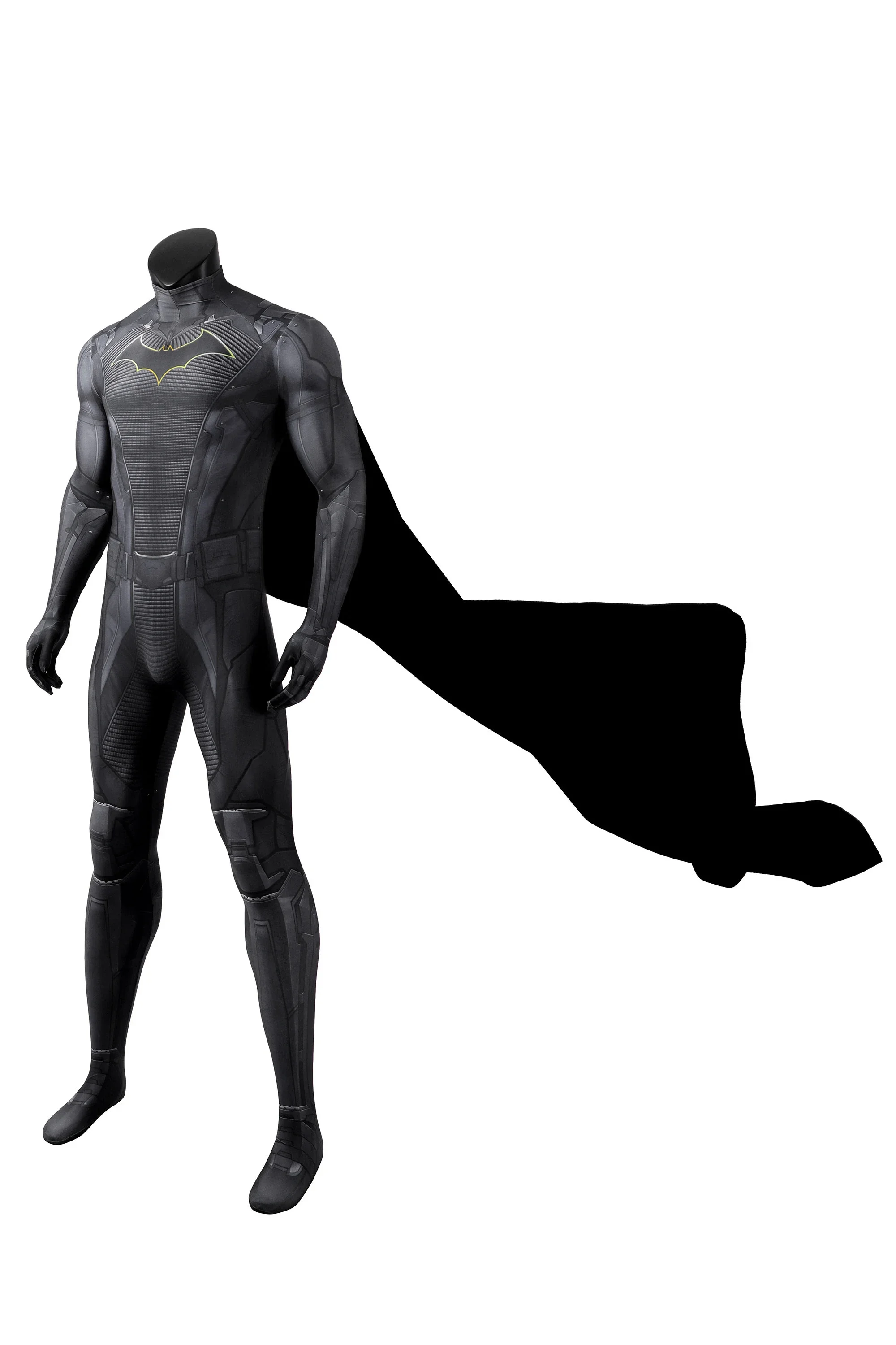DC-Inspired Batman Spandex Bodysuit Cosplay Costume for Adults and Kids