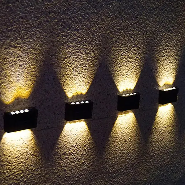 Kerítés Napenergia Lámpák Lépcső Lámpái Vízálló Fel És Le Világítás Alkonyat - Hajnali Led -Es Fény A Folyosó Tornác Kerti Udvarra - Image 4