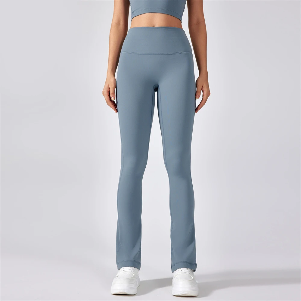High Waist Mini Flare Women Pant 32'' Buttery-soft Feels Weightless 4 Way Stretch Yoga Leggings Sculpt Flare Skinny Tights
