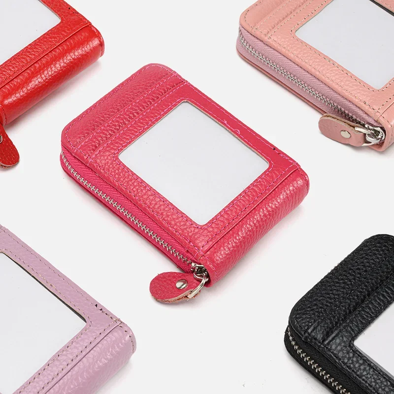 

Amazon RFID антиразмагничивающаяся кожаная вместительная Портативная сумка для карт, сумка для ключей из воловьей кожи