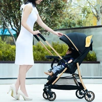 Poussette légère bidirectionnelle pour bébé, landau de voyage portable à un bouton, chariot pour bébé, landau pliable à vue haute 6