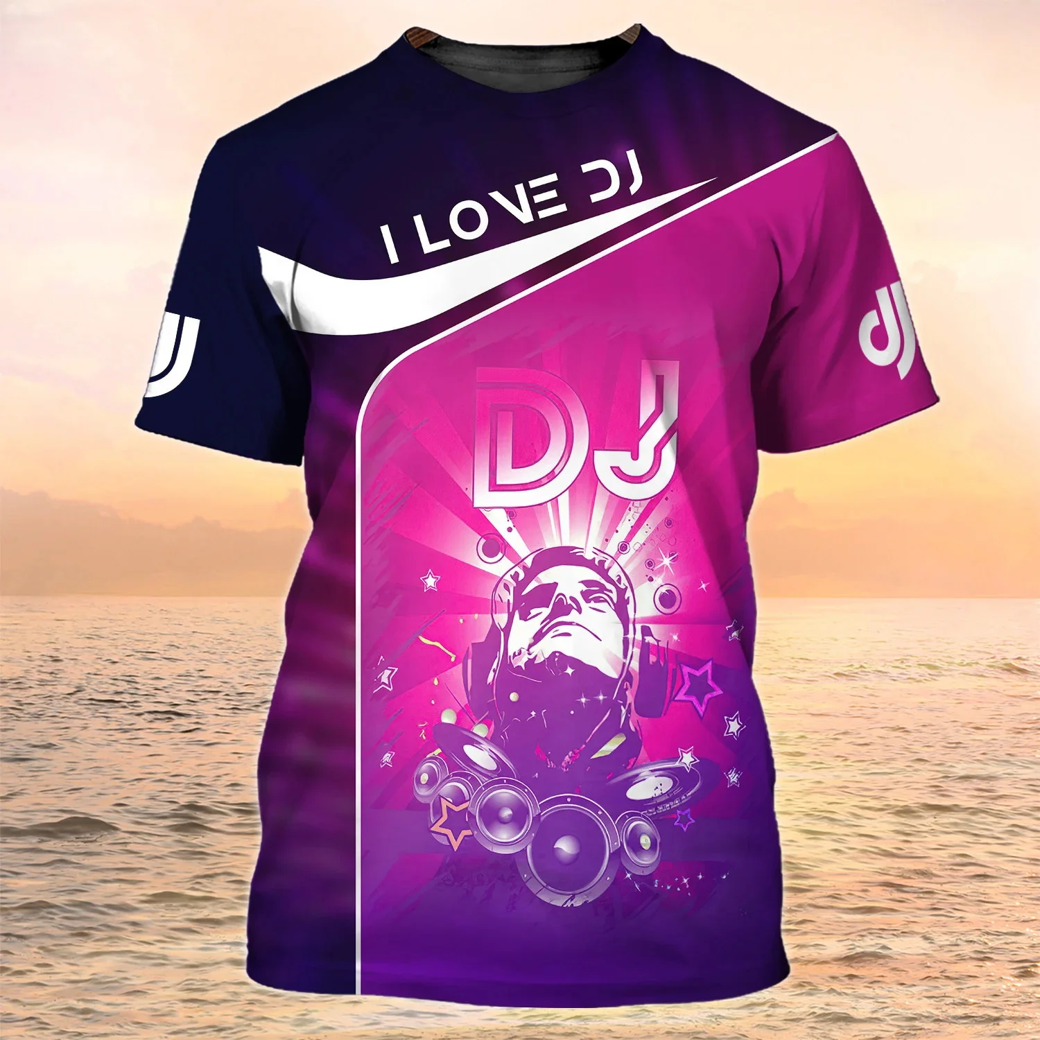 Neueste Sommer Mode männer DJ T-shirt Personalisierte Name DJ Live disco 3D Gedruckt t shirt Unisex Casual Hip hop t-shirt DW117 – Detail 11