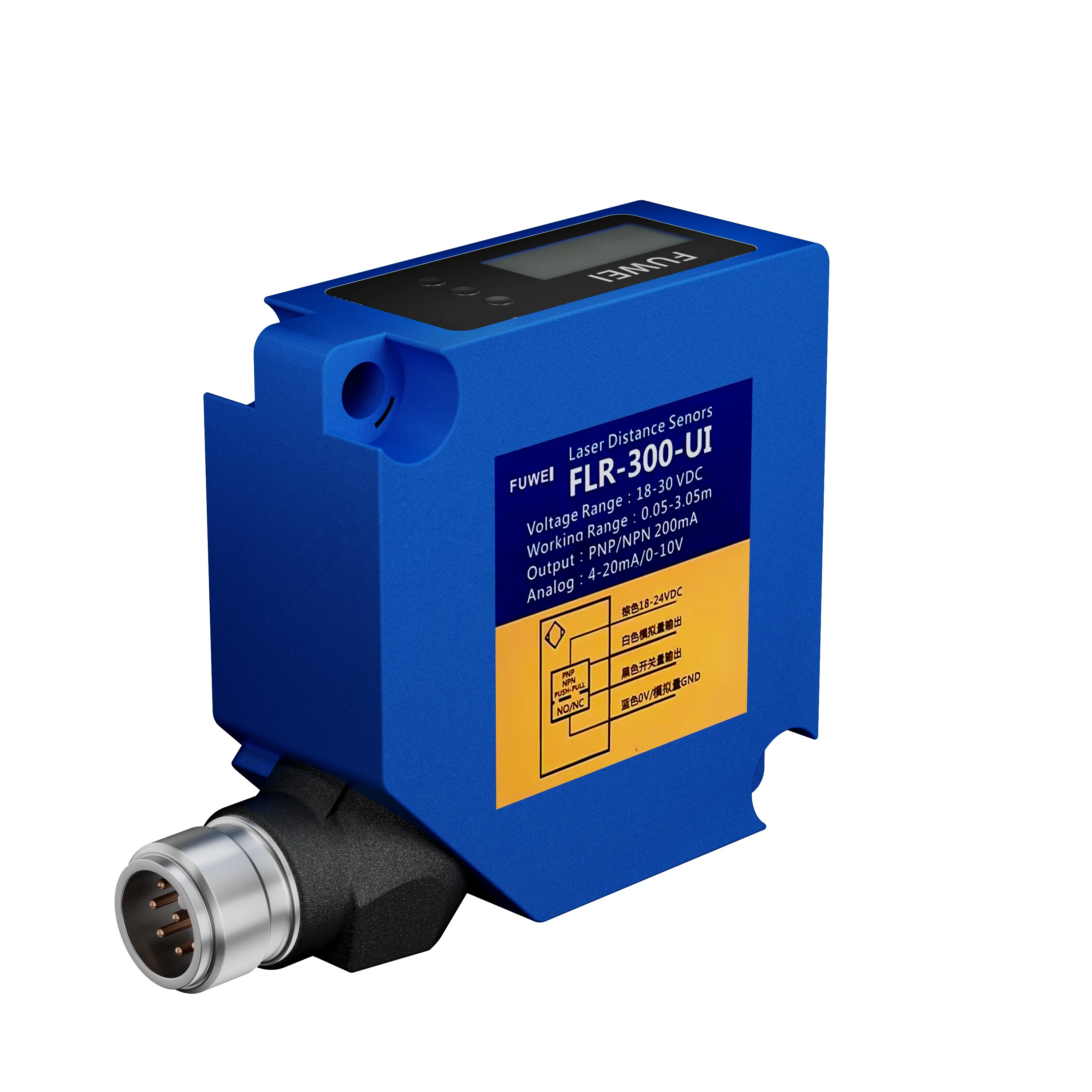 

FUWEI Range 3-10m Switching Analog High Precision Laser Displacement Distance Measurement Sensor