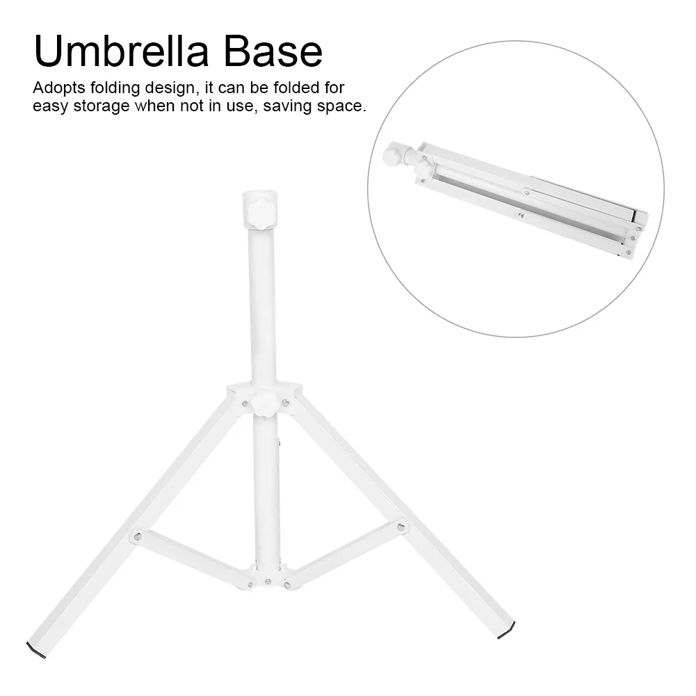 Umbrella Support Stand Triangular Iron Folding Sun Umbrella Stand Base Beach Garden Camping