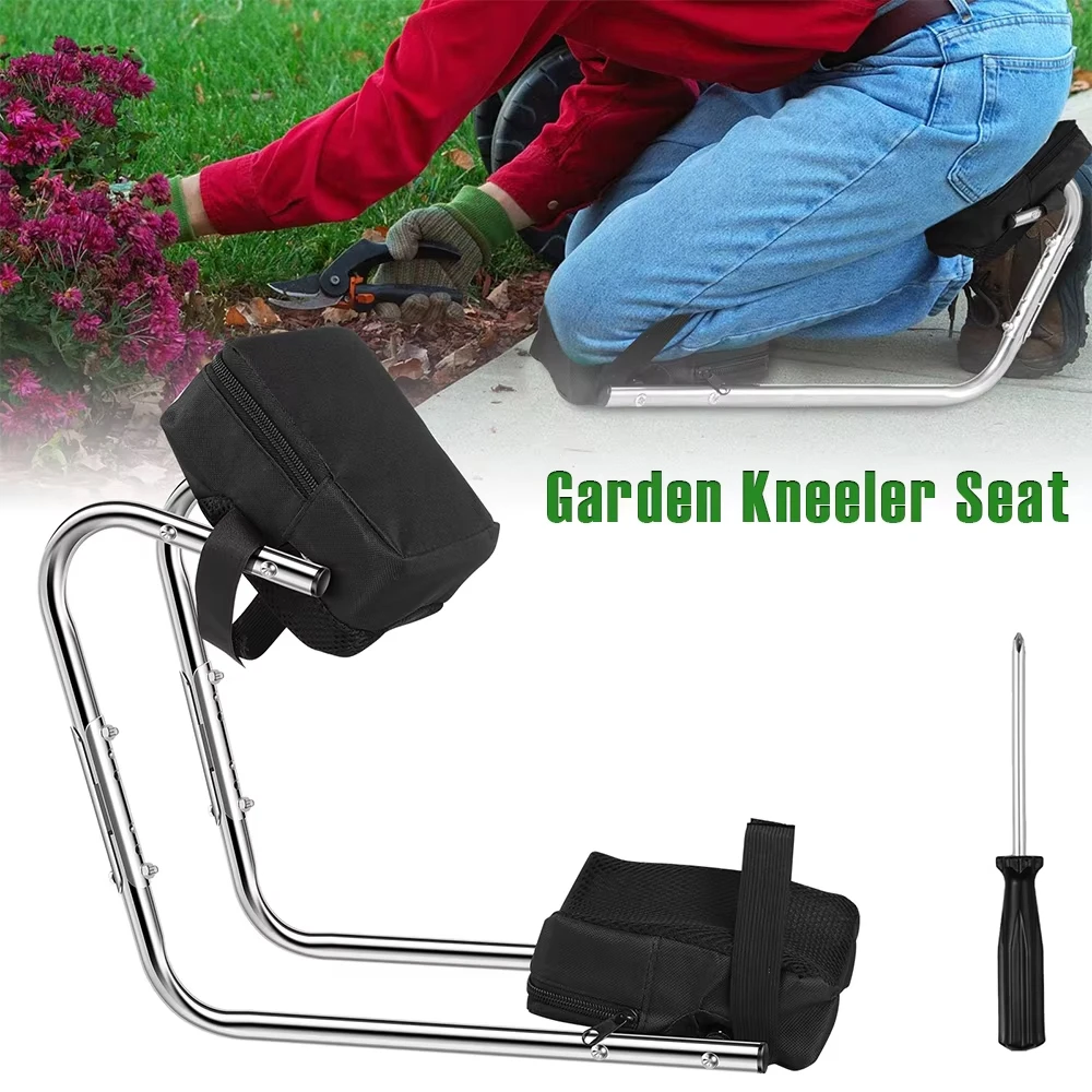 Garden Kneeler Seat Aluminum Farm Kneeling Pad Wearable Foam Knee Pad Mat Cushion Ergonomic Protecting Knees Garden Stool Tool