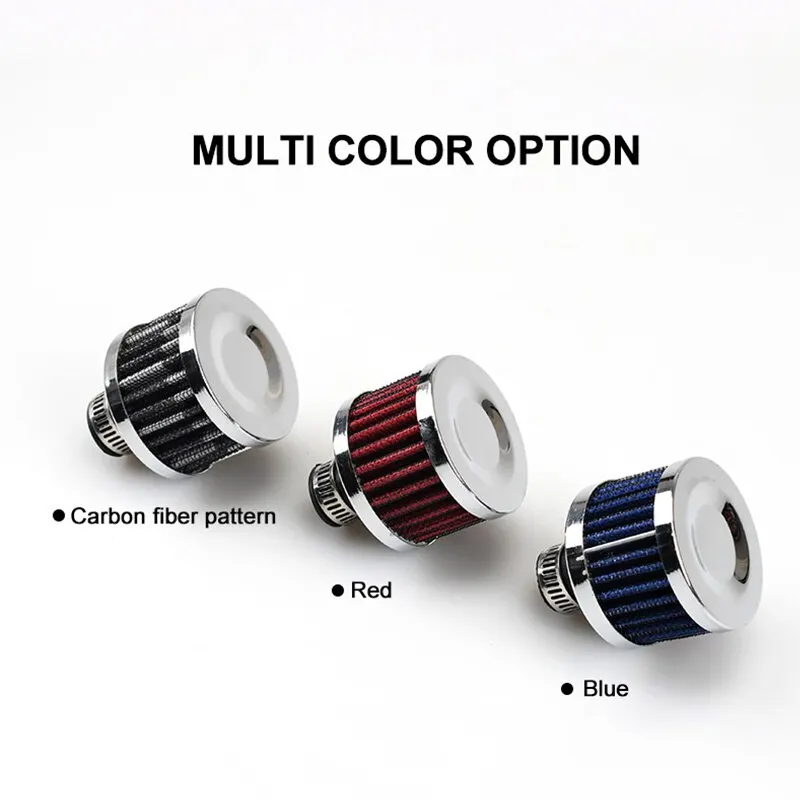 Air Filter Motorcycle Air Filter Air Filter Cleaner Motocross Air Filter Motorcycle Air Filter Cover Universal 12mm Car Air Filter for Motorcycle Cold Air Intake High Flow Crankcase Vent Cover Mini Breather Filters