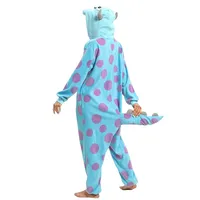 Polar Fleece Sullivan Mike Wazowski Monster Kigurumi Adults Cartoon Onesie Pyjama Costumes For Halloween Carnival Cosplay Party - Image 3