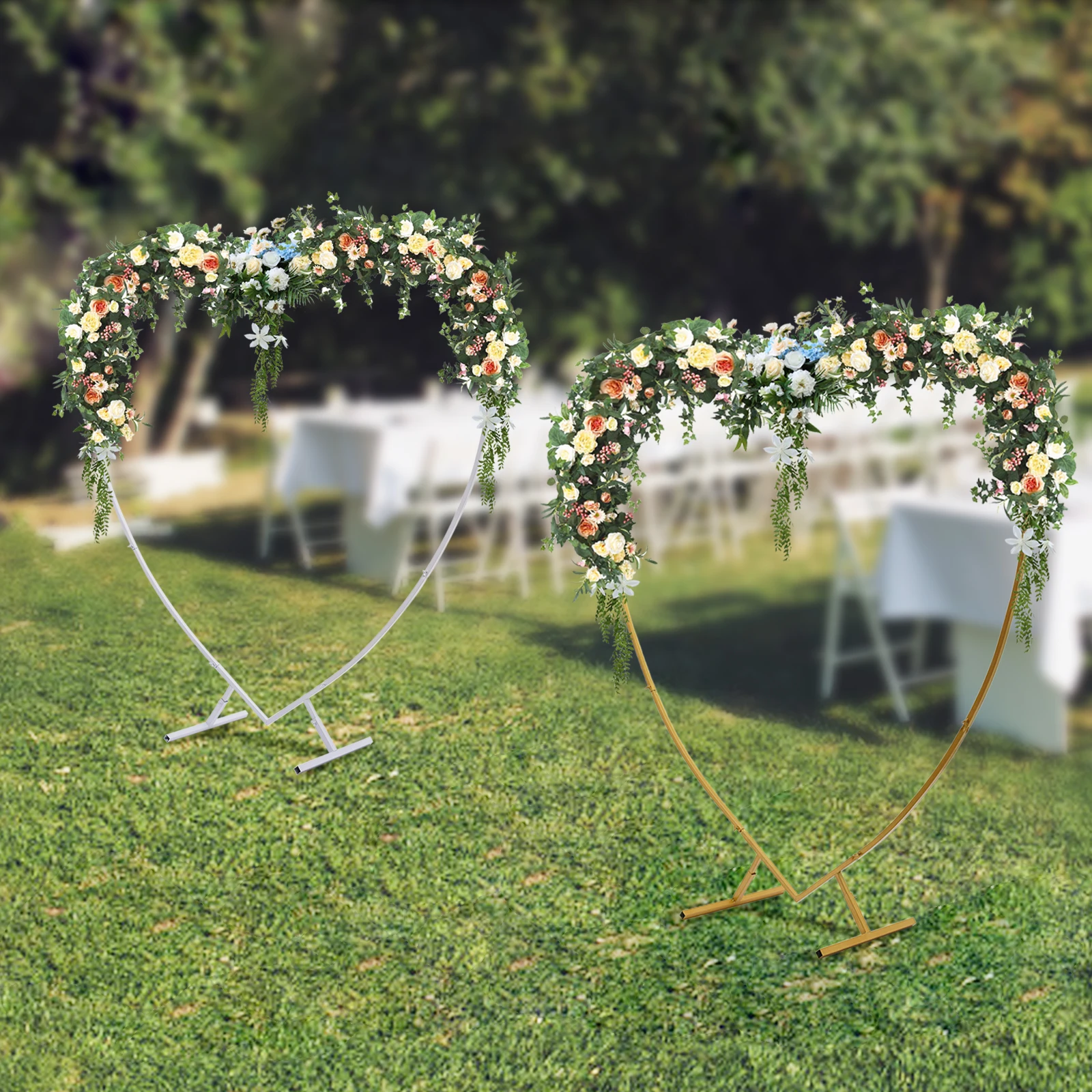 Loving Heart Arch, Metal Wedding Arch,Heart-Shaped Arch Stand Arch Climbing Frames for Wedding Birthday Background Decorations