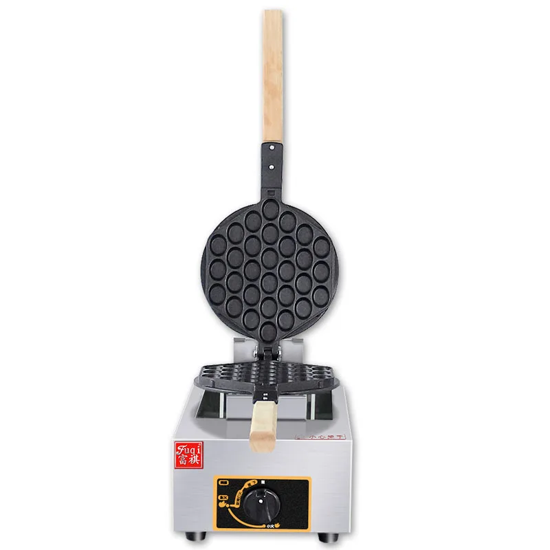 Non-stick Electric Gas 110V 220V Egg Bubble Waffle Maker Machine Stainless Steel Single Plate Eggettes Waffle Iron Cake Oven