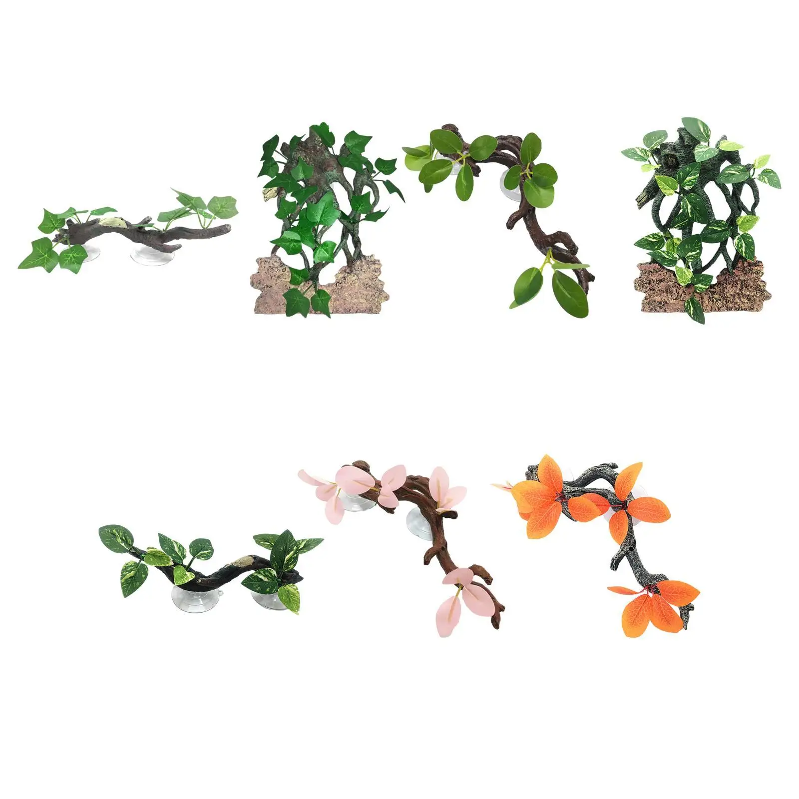 Reptiles Plants Amphibian Habitat Decoration Snake Fish Tank Background Gecko Plant Ornament