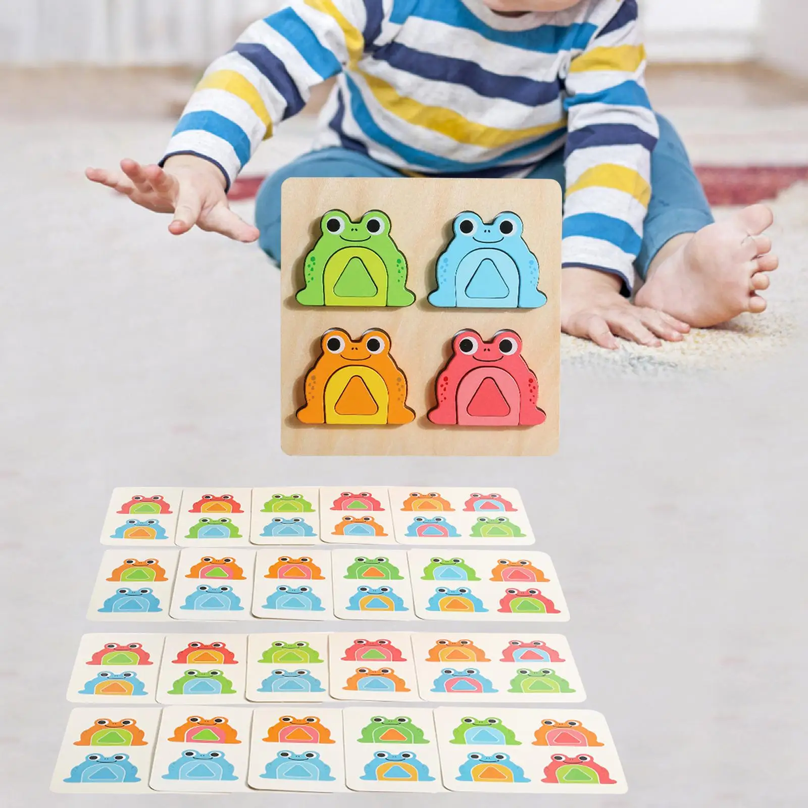 

Frog Jigsaw Puzzle Learning Activities Interactive Animal Frog Puzzle Boards for Kids Girls Boys Baby Party Favors Travel Toy