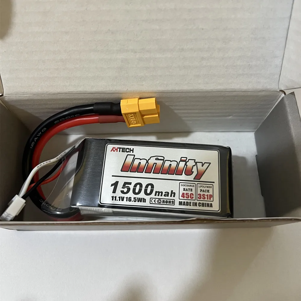 

Infinity 3S 11.1V 1500mAh 45C Graphene LiPo Battery SY60 XT60 T Plug Connector for RC Quadcopter Frame Part