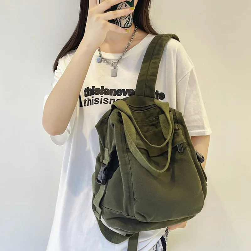 New Vintage Women Backpacks Japanese Style Canvas Travel Backpack Large Capacity Teenagers Schoolbag