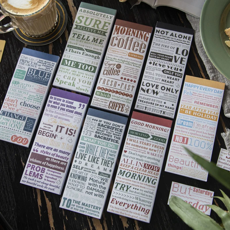 

20sets/lot Kawaii Scrapbook Sticker English monologue Scrapbooking Supplies diary Planner Decorative Craft Stationery Sticker