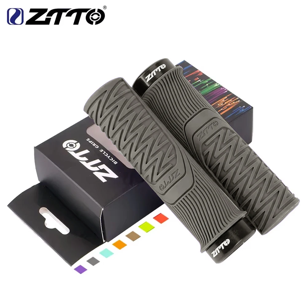 Bicycle Handlebar Grips ZTTO MTB 33mm Outer Diameter Lock-on Anti-Slip Shock-Proof Bolder Rubber Mountain Bike Parts