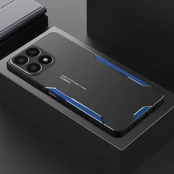 Luxury Aluminum Alloy and TPU Soft Edge Back Cover - Premium Protective Case for OPPO Find X7 (Blue)