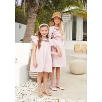 AP Chocolate Collection 2025 Spring Summer Embroidery Family Matching Clothing Set Girl Dress Baby 2-Pieces Blazer Shirt Shorts 2