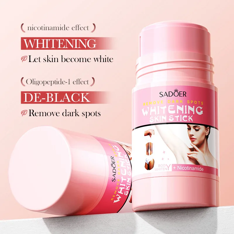 SADOER Niacinamide Vitamin C Body Skin Care Cream Stick Underarm Elbow Knee Private Part Remove Skin Black Solid Creams Stick 2