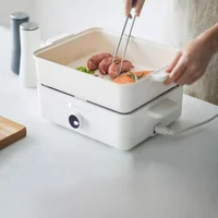 220V Multi-functional Cooking Pot Household 4.5L Roast Meat Hotpot Shabu Shabu All-in-one Pot Frying Electric Hotpot 2