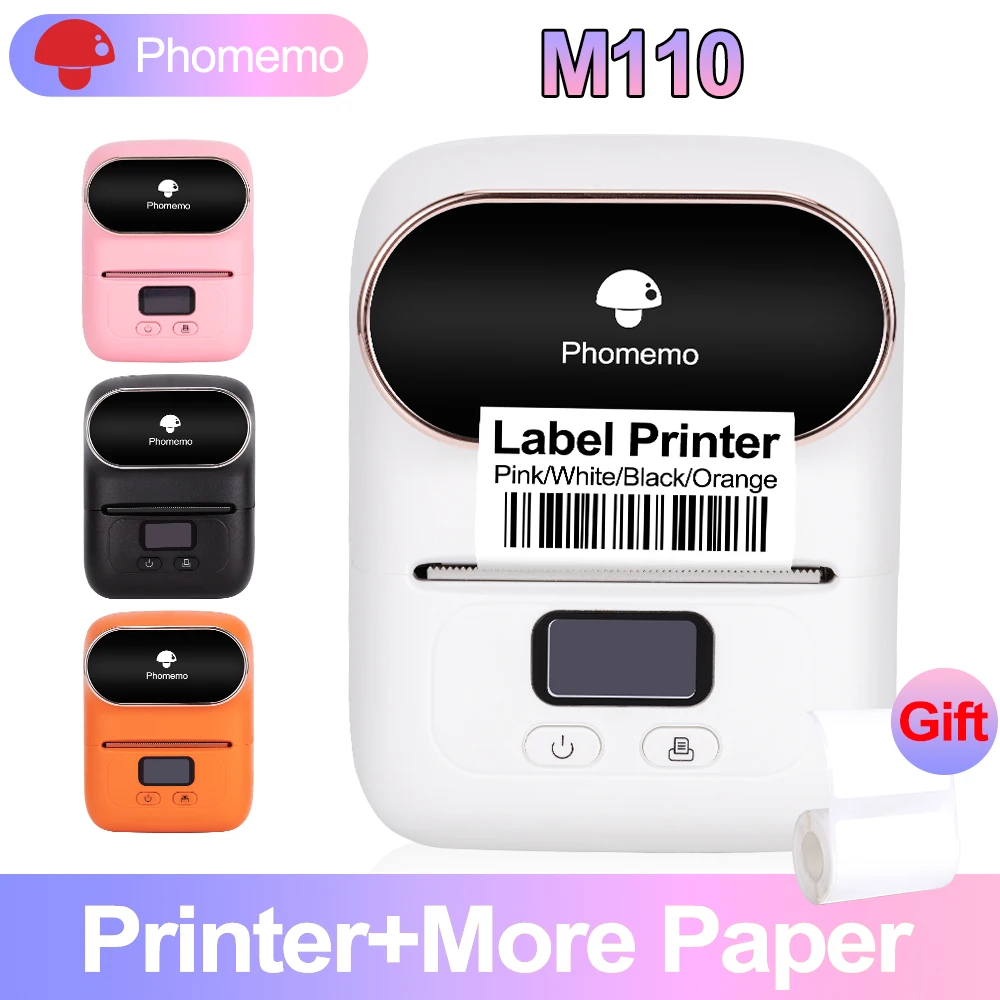 Phomemo M110 Мини Портативный термопринтер для этикеток многофункциональный