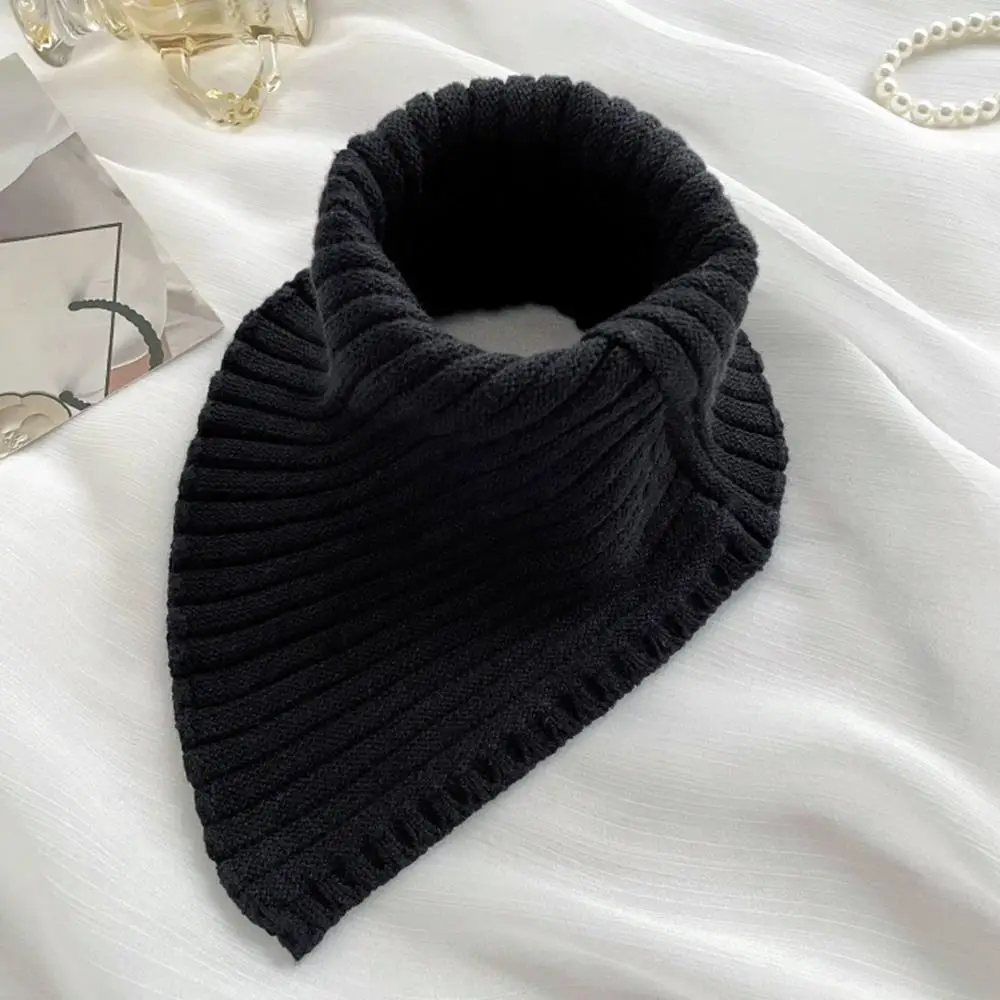 Fashion Knitted Fake Collar Detachable Windproof Women Winter Neck Warmer Solid Color Warm Scarf Turtleneck