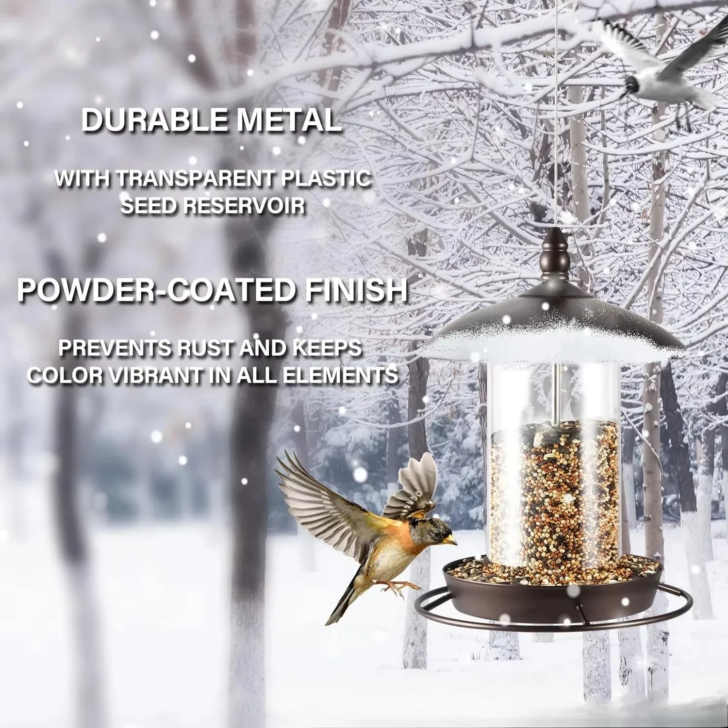 Anti-squirrel Hummingbird Feeder Hanging Standing Outdoor Courtyard Garden Bird Water Feeder Wild Bee Bird