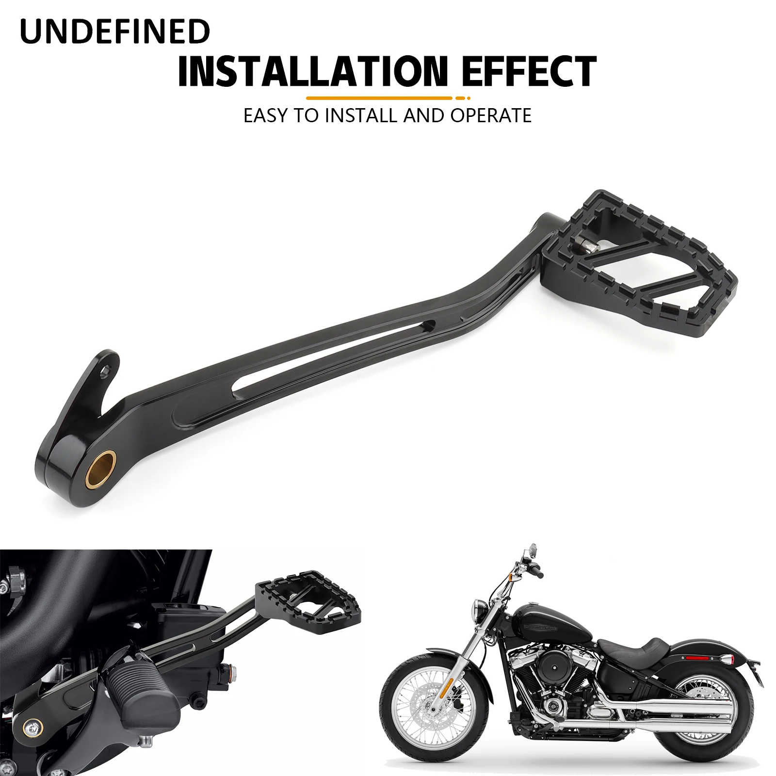 

Aluminum Riot Motorcycle Brake Lever With Pedal Peg For Harley Softail Low Rider Street Bob Fat Bob FXST FXLRS FXBBS 2018-later