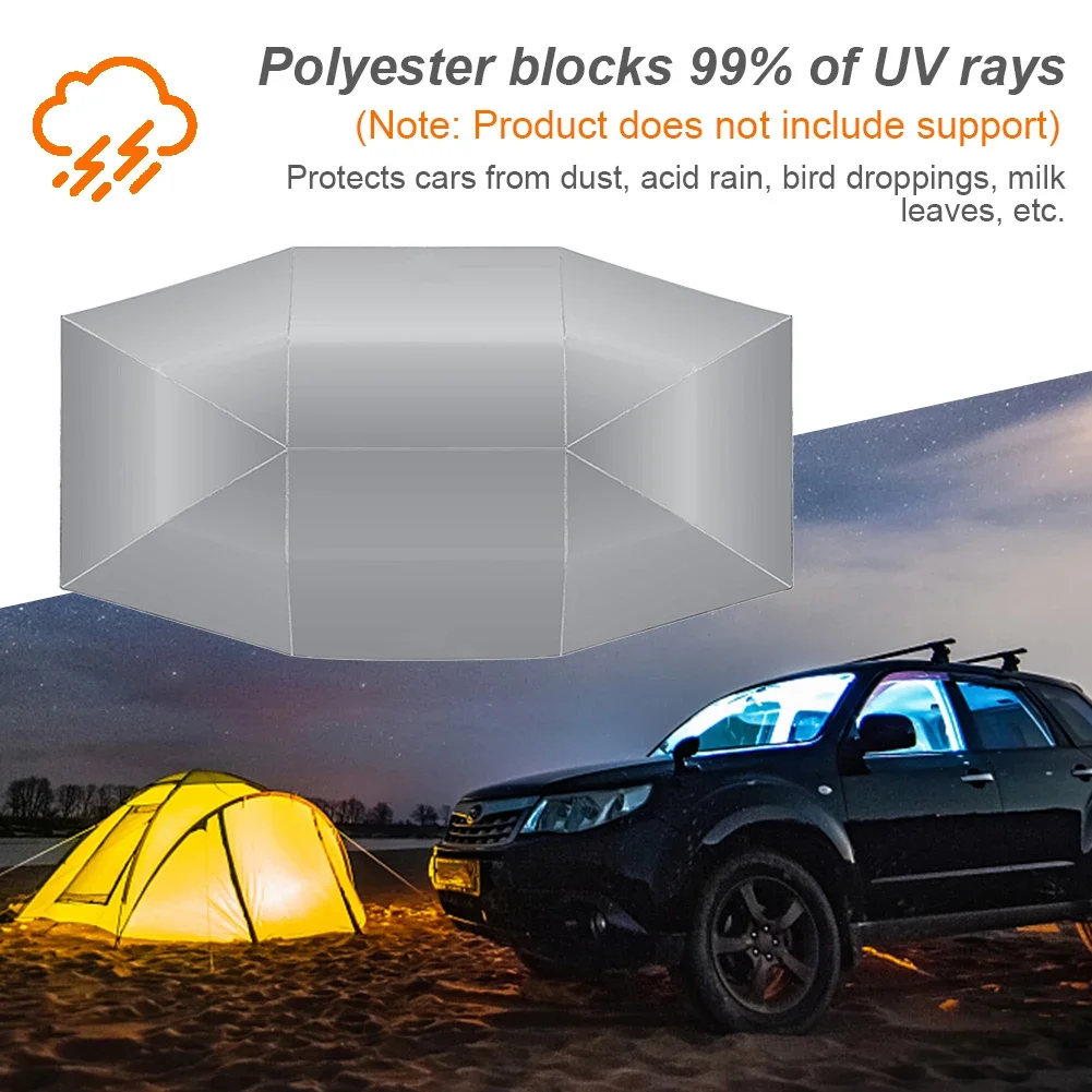 Movable Carport Tent Waterproof Vehicle Canopy Protector Portable Automobile Anti-UV Protection Umbrella For Outdoor Camping