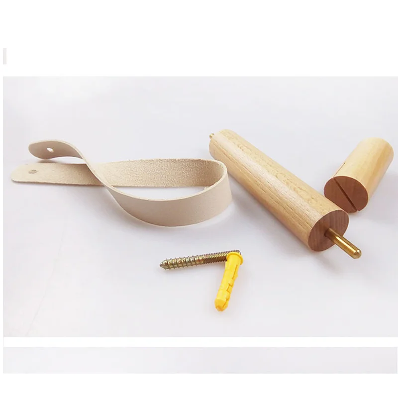 Punched Toilet Paper Holder Wall Mounted Tissue Beech Hemp Rope Towel Hanging