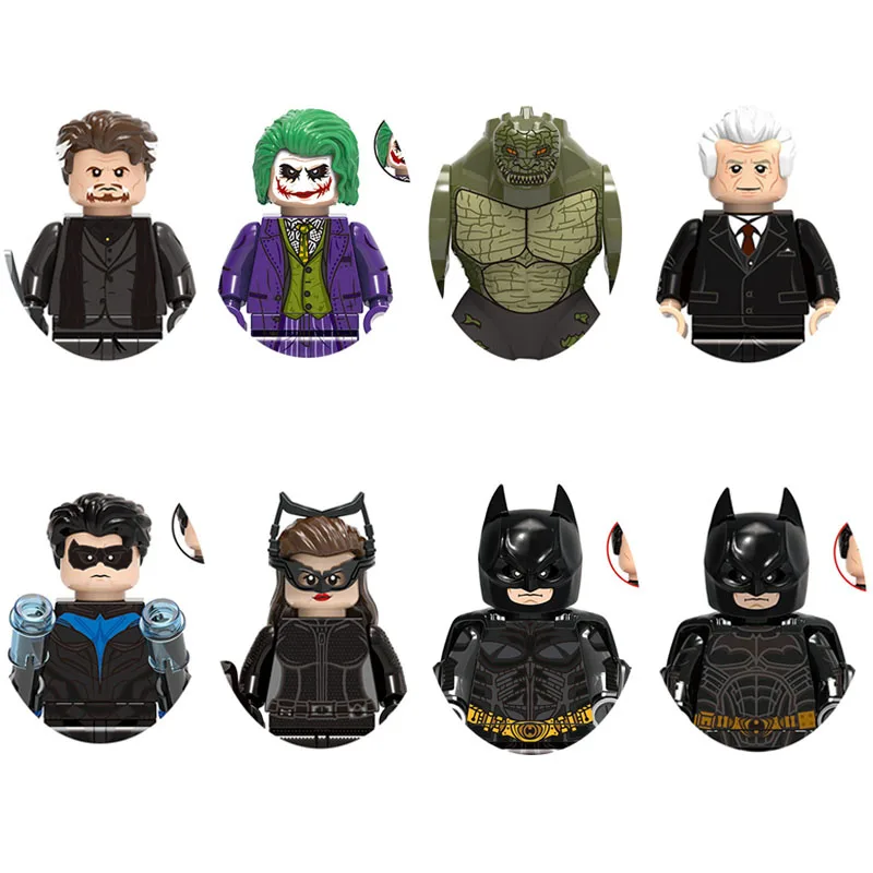 

X0341 Mini Building Blocks Batman Joker Catwomen Action Figure Image Puzzle Assembly PVC Toy Bricks Kid Festival Gift Wholesales