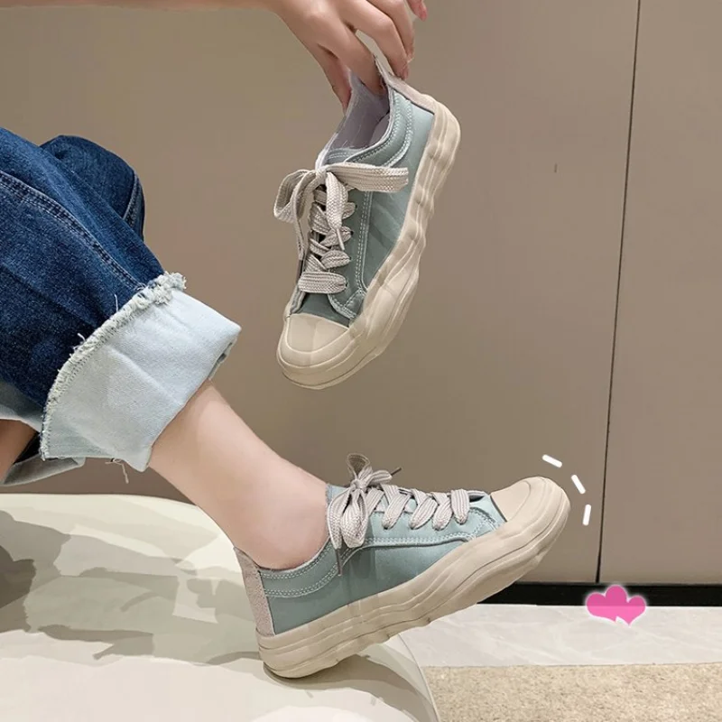 Spring Summer Breathable Sneakers Women Satin Casual Shoes Female Platform Lace Up Sports Shoes Ladies Dissolving Mules Flats
