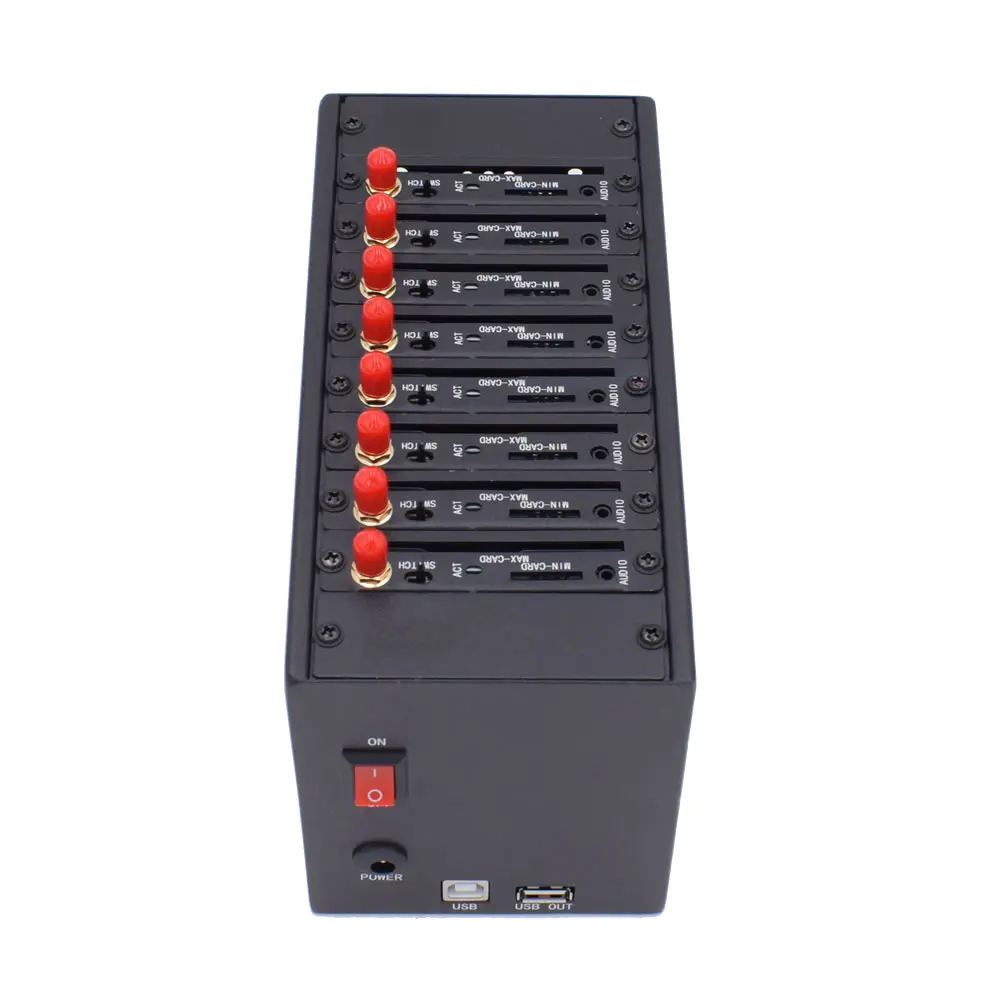 20x 벌크 sms 8 포트 gsm 모뎀 무선 라우터 직렬 포트 rs232 3G 모뎀 8 sim 카드 슬롯