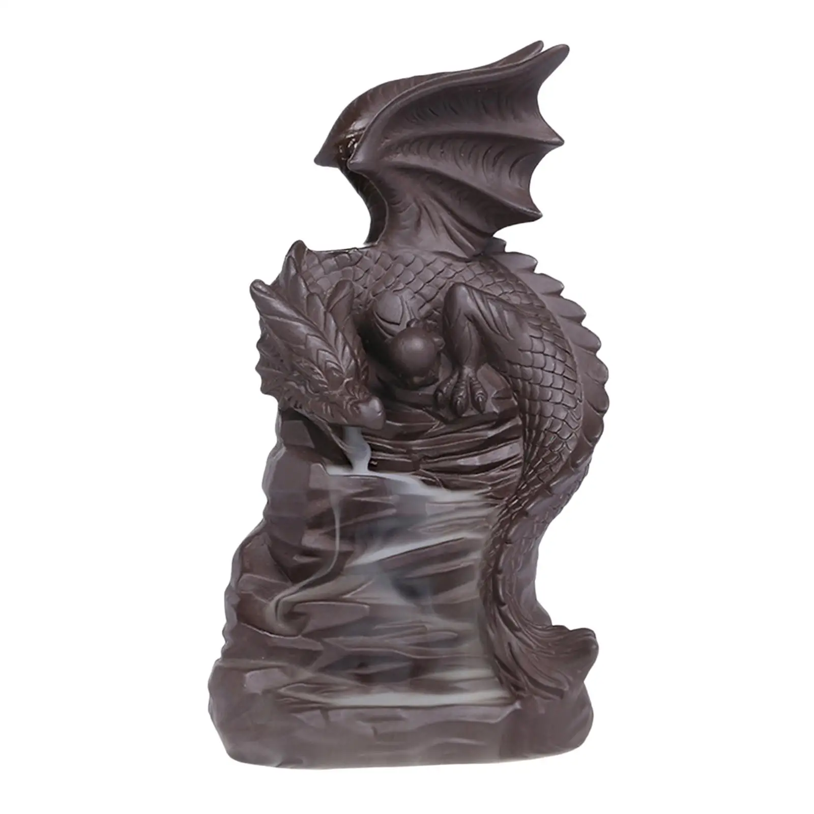 Dragon Backflow Incense Burner with Incense Cone Smoke Waterfall Incense Burner Holder Aromatherapy Home Decor Censer