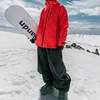 Fashion Single Board Ski Pants Casual Track High Waist Wide Pants Waterproof Wear Resistant Professional Double Board Ski Pants 3